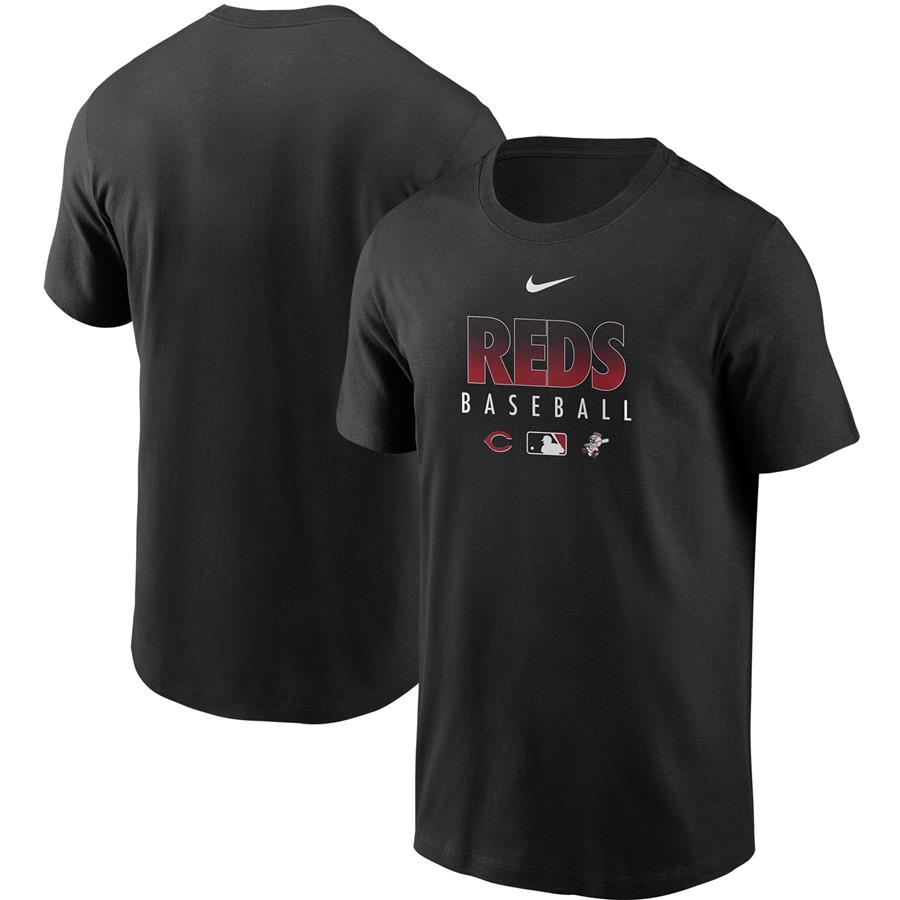 Cincinnati Reds Nike Authentic Collection Team Performance T-Shirt - Black