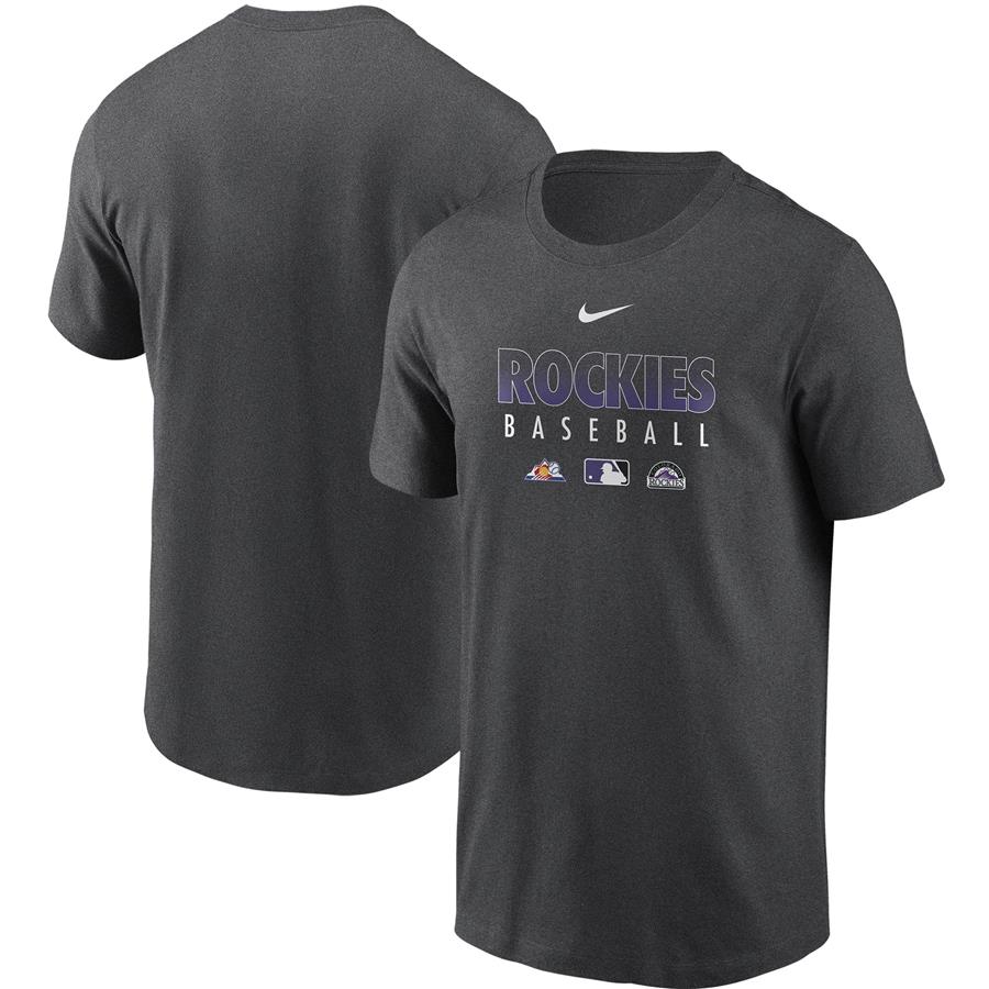 Colorado Rockies Nike Authentic Collection Team Performance T-Shirt - Gray