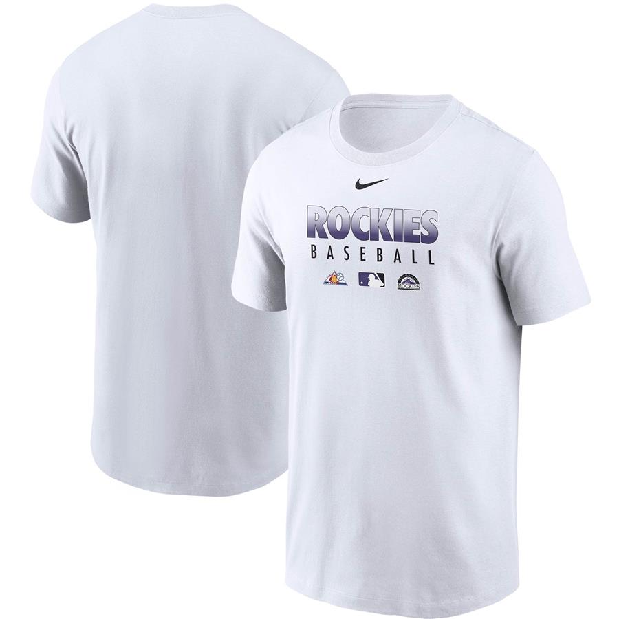 Colorado Rockies Nike Authentic Collection Team Performance T-Shirt - White