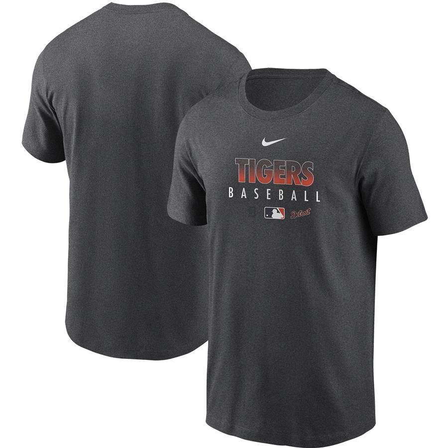 Detroit Tigers Nike Authentic Collection Team Performance T-Shirt - Gray