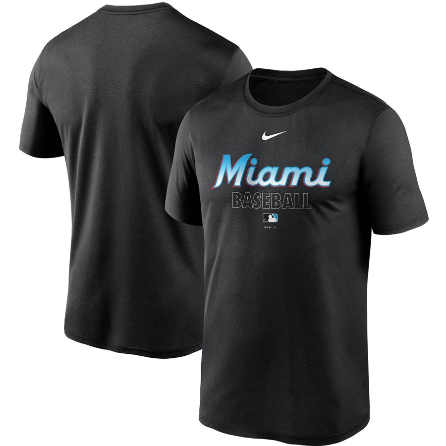 Miami Marlins Nike Authentic Collection Legend Performance T-Shirt - Black