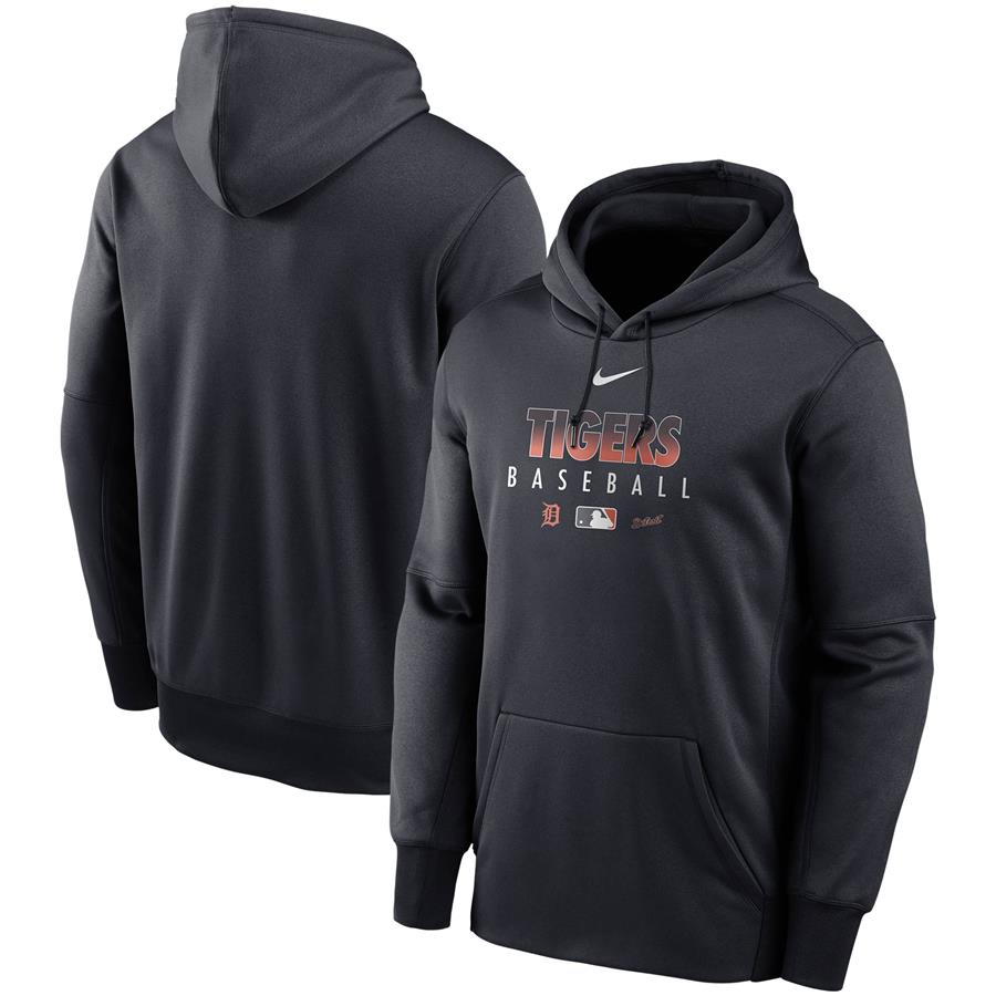 Detroit Tigers Nike Authentic Collection Therma Performance Pullover Hoodie - Navy