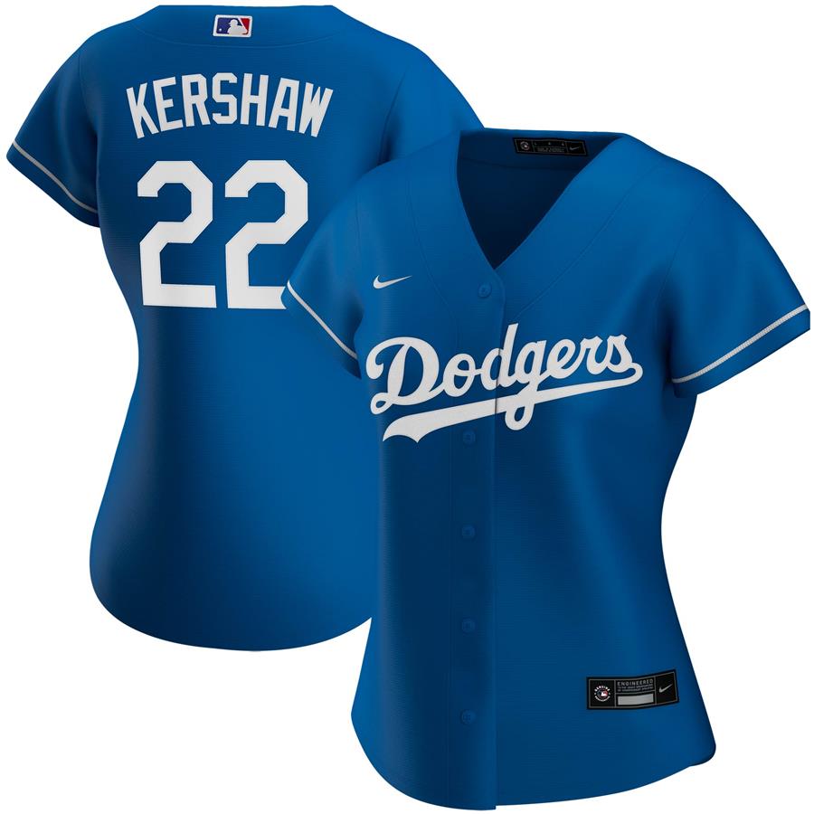 Clayton Kershaw Los Angeles Dodgers Nike Women's Replica Player Jersey - Royal