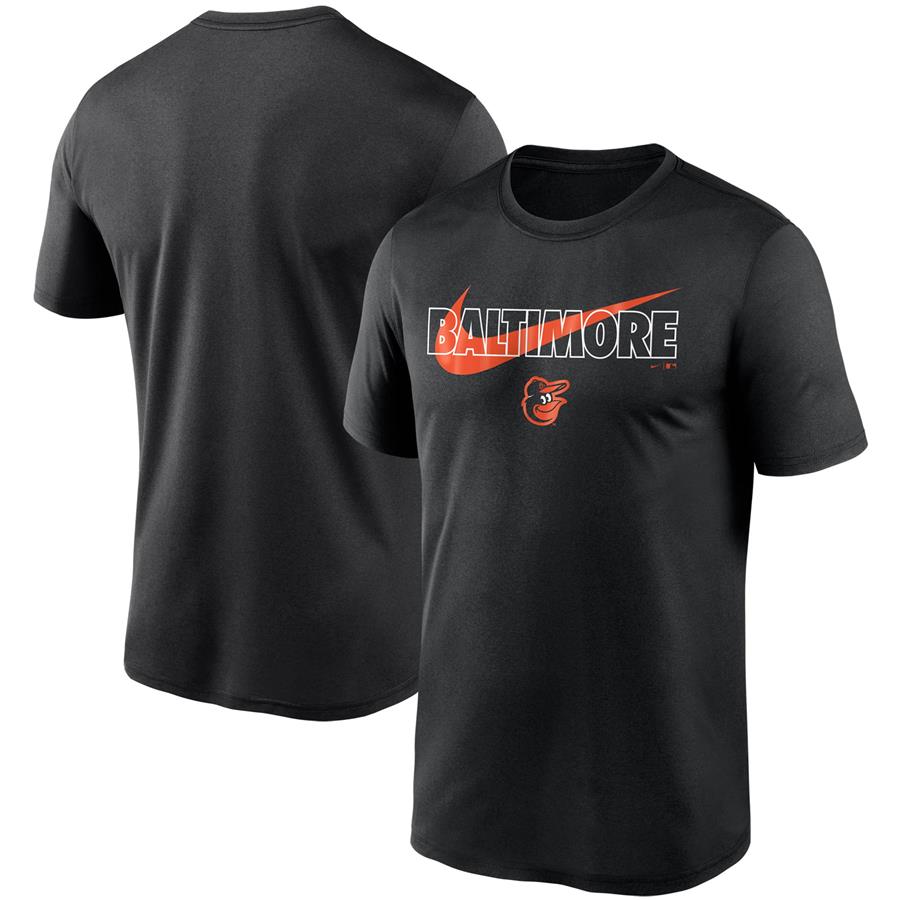 Baltimore Orioles Nike City Swoosh Legend Performance T-Shirt - Black