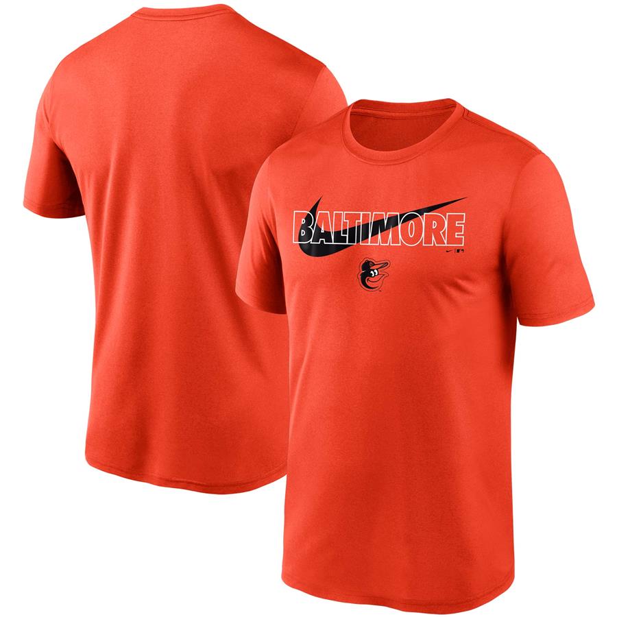 Baltimore Orioles Nike City Swoosh Legend Performance T-Shirt - Orange