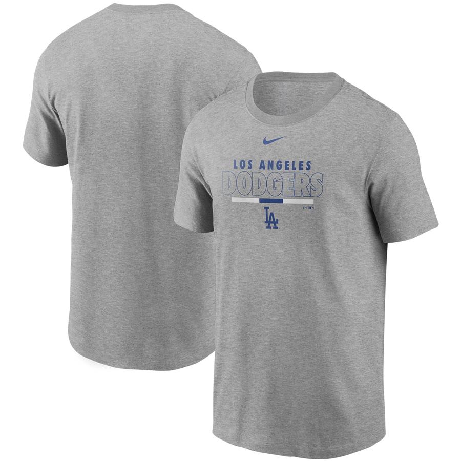 Los Angeles Dodgers Nike Color Bar T-Shirt - Gray