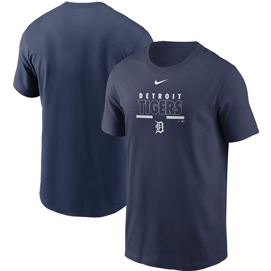 Detroit Tigers Nike Color Bar T-Shirt - Navy