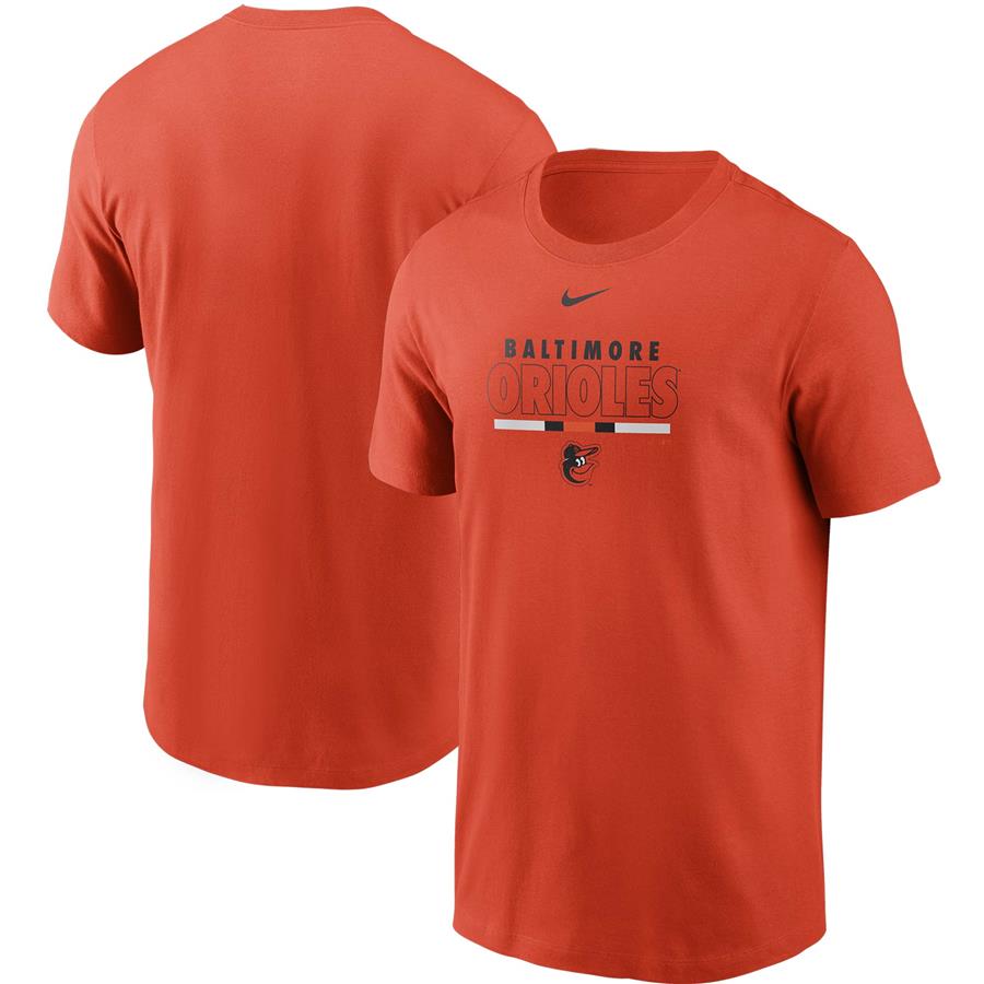 Baltimore Orioles Nike Color Bar T-Shirt - Orange