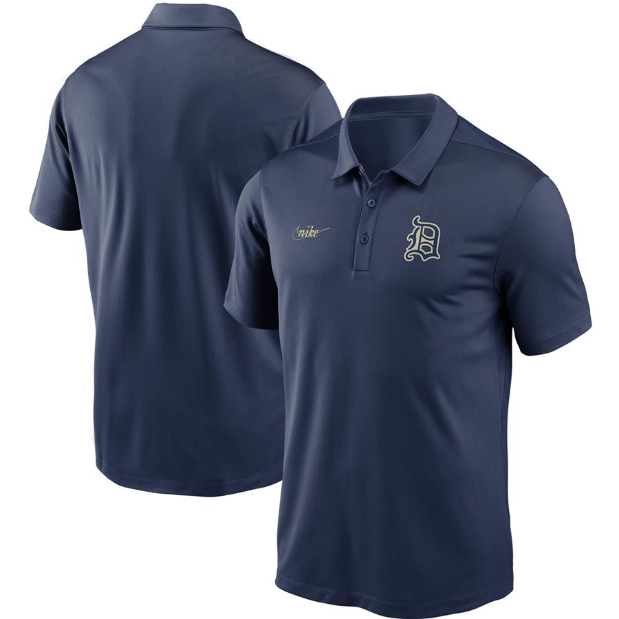 Detroit Tigers Nike Cooperstown Collection Logo Franchise Performance Polo - Navy
