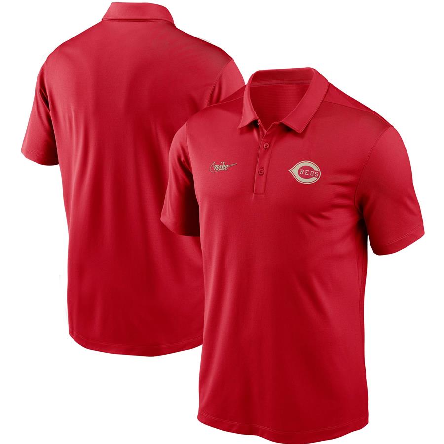 Cincinnati Reds Nike Cooperstown Collection Logo Franchise Performance Polo - Red