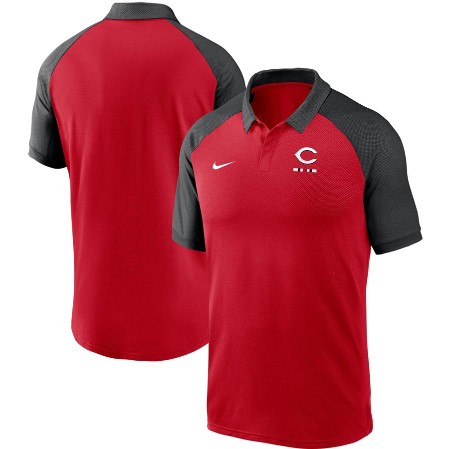 Cincinnati Reds Nike Legacy Tri-Blend Raglan Performance Polo - Red