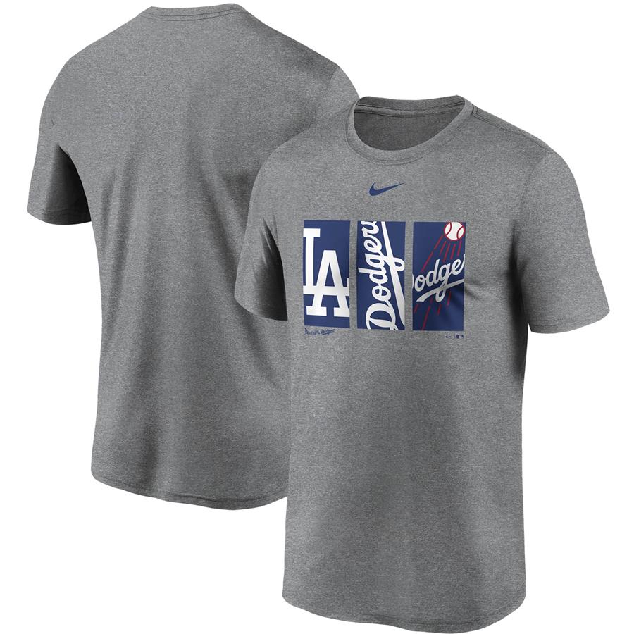 Los Angeles Dodgers Nike Tryptich Logo Legend Performance T-Shirt - Gray