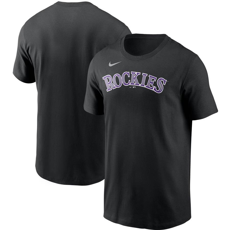 Colorado Rockies Nike Team Wordmark T-Shirt - Black
