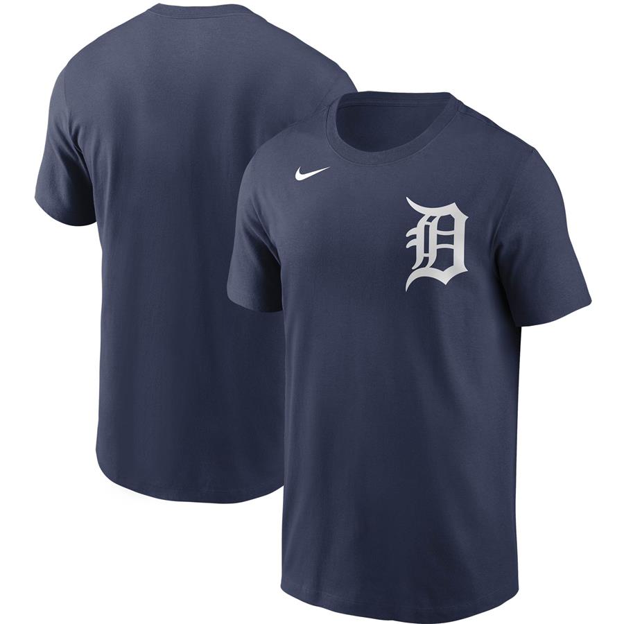 Detroit Tigers Nike Team Wordmark T-Shirt - Navy