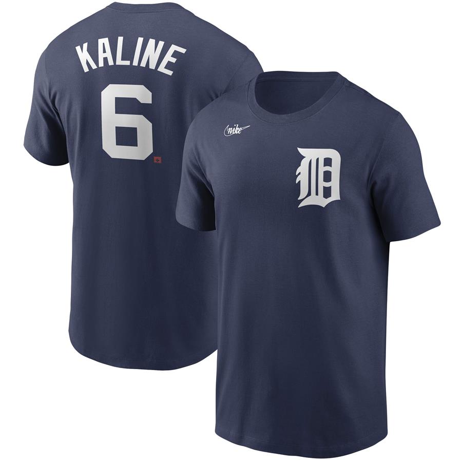 Al Kaline Detroit Tigers Nike Cooperstown Collection Name & Number T-Shirt - Navy