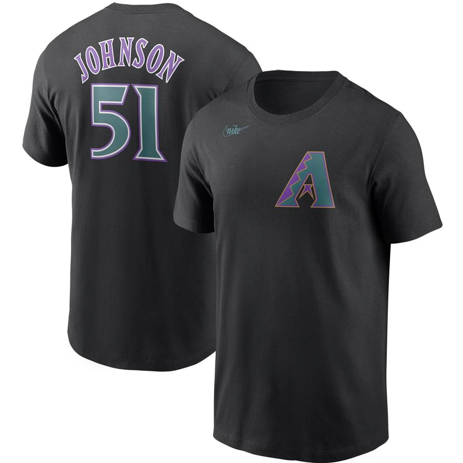Randy Johnson Arizona Diamondbacks Nike Cooperstown Collection Name & Number T-Shirt - Black