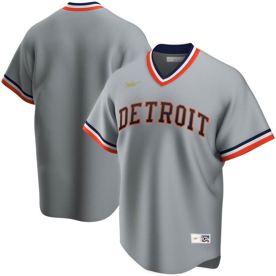 Detroit Tigers Nike Road Cooperstown Collection Team Jersey - Gray
