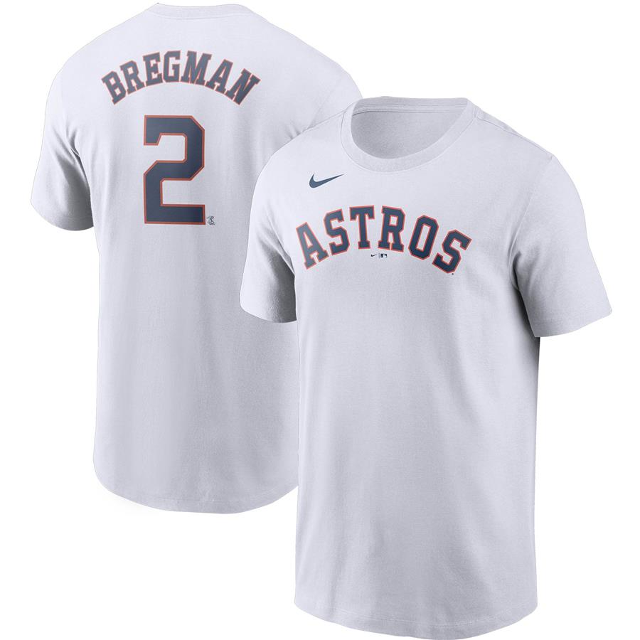 Alex Bregman Houston Astros Nike Name & Number T-Shirt - White