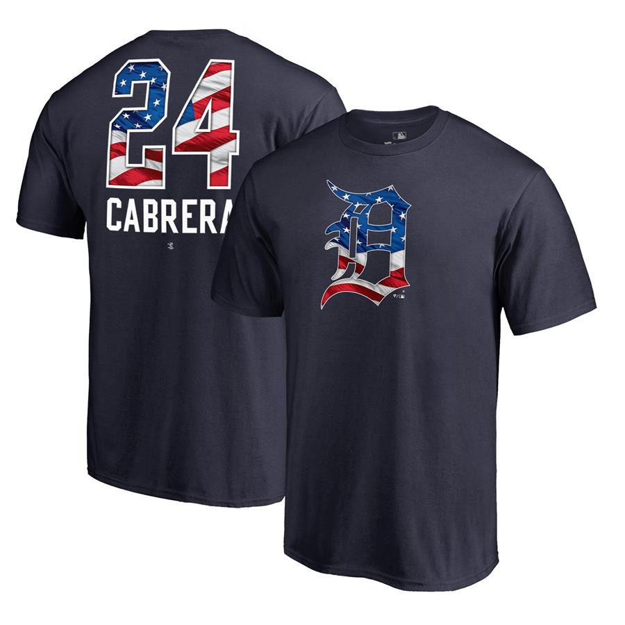 Miguel Cabrera Detroit Tigers Fanatics Branded Banner Wave Name & Number T-Shirt - Navy