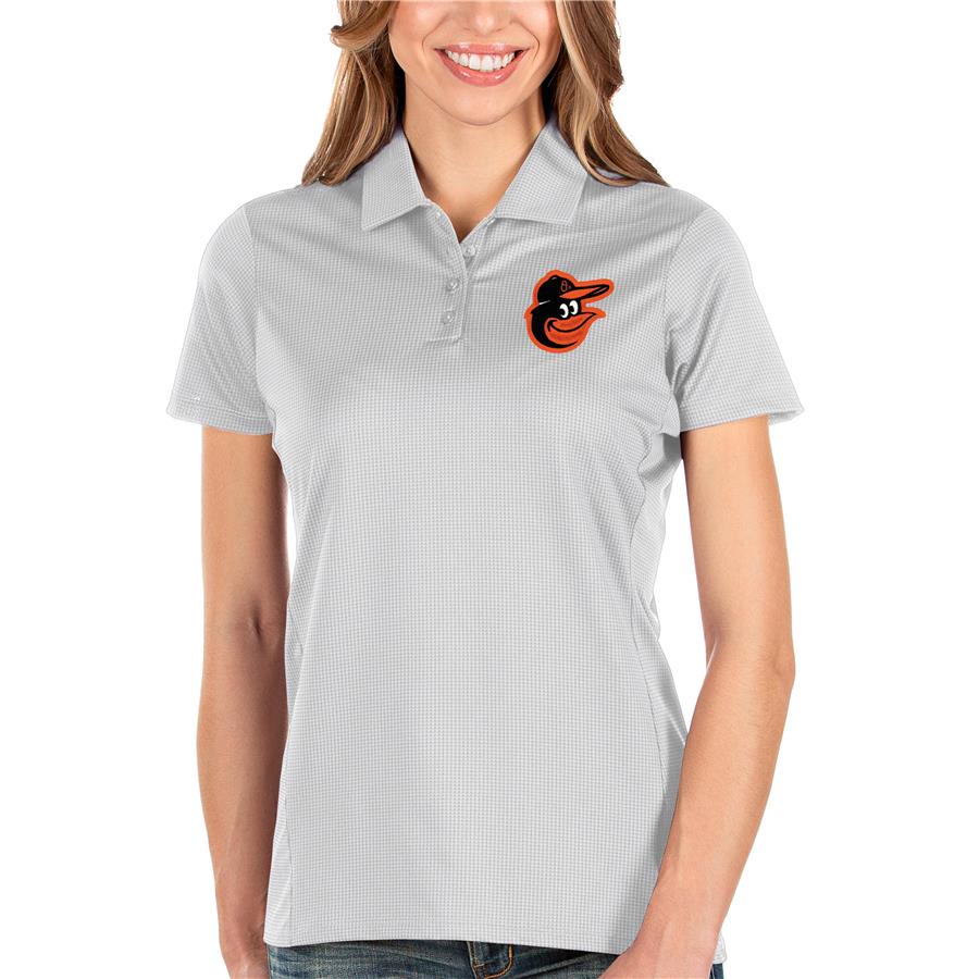 Baltimore Orioles Antigua Women's Balance Polo - White