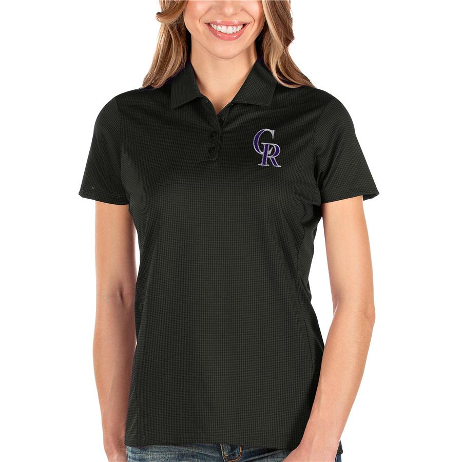 Colorado Rockies Antigua Women's Balance Polo - Black