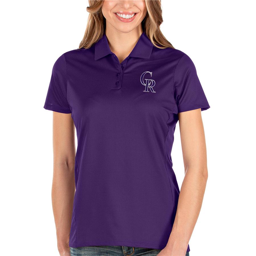 Colorado Rockies Antigua Women's Balance Polo - Purple