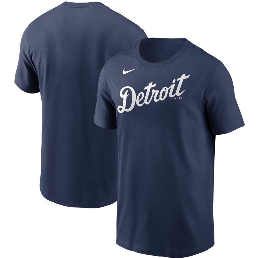 Detroit Tigers Nike Team Wordmark T-Shirt - Navy