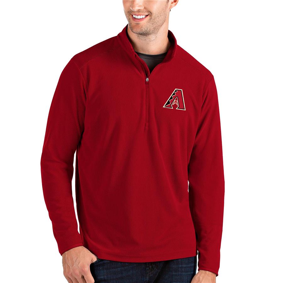 Arizona Diamondbacks Antigua Glacier Quarter-Zip Pullover Jacket - Red