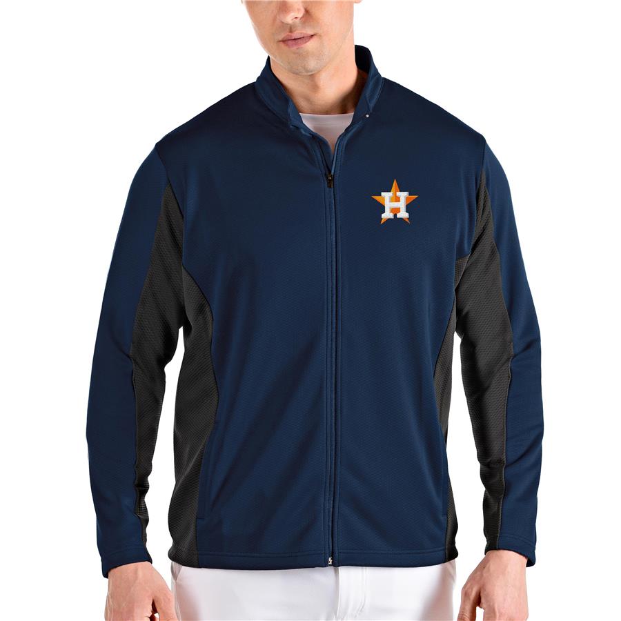 Houston Astros Antigua Passage Full-Zip Jacket - Navy