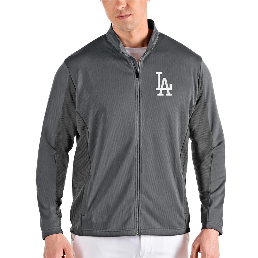 Los Angeles Dodgers Antigua Passage Full-Zip Jacket - Gray