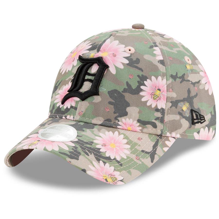 Detroit Tigers New Era Women's Floral Morning 9TWENTY Adjustable Hat - Camo