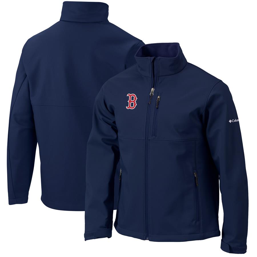 Boston Red Sox Columbia Ascender Full-Zip Softshell Jacket - Navy
