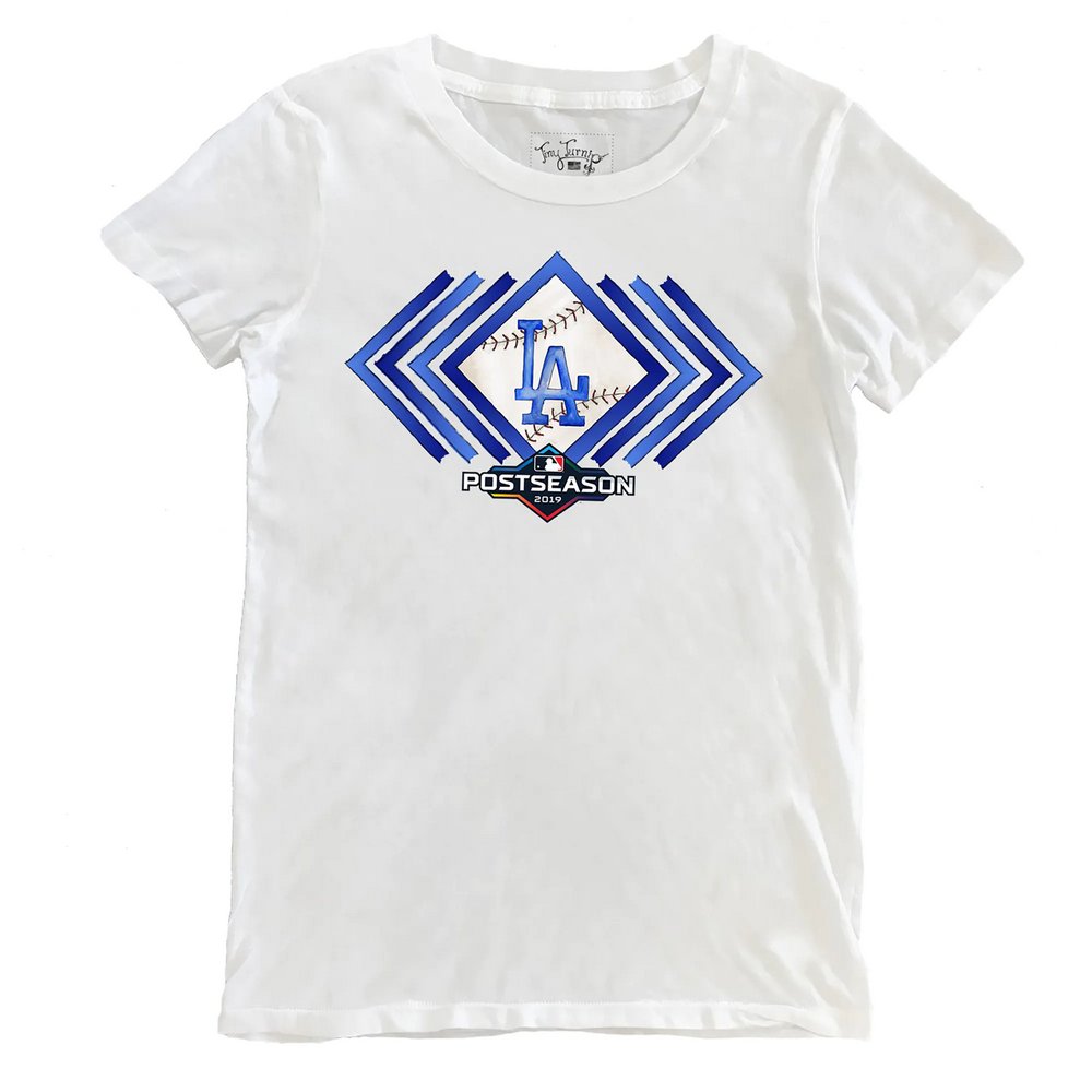Los Angeles Dodgers Tiny Turnip Women's 2019 Postseason T-Shirt - White