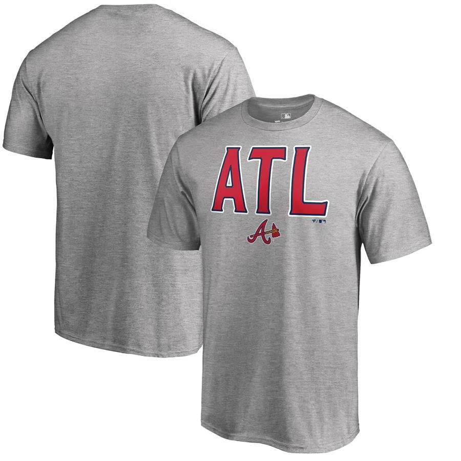 Atlanta Braves Fanatics Branded Hometown ATL T-Shirt - Heather Gray