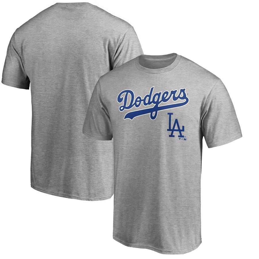 Los Angeles Dodgers Fanatics Branded Cooperstown Wahconah T-Shirt - Heathered Gray