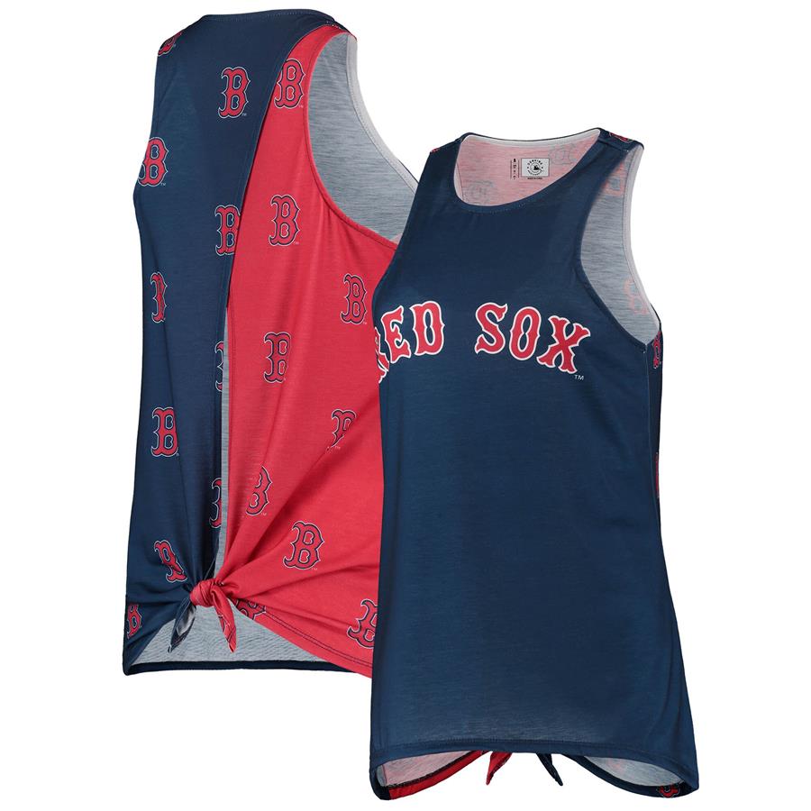 Boston Red Sox Women's Repeat Logo Tie-Back Tank Top - Navy