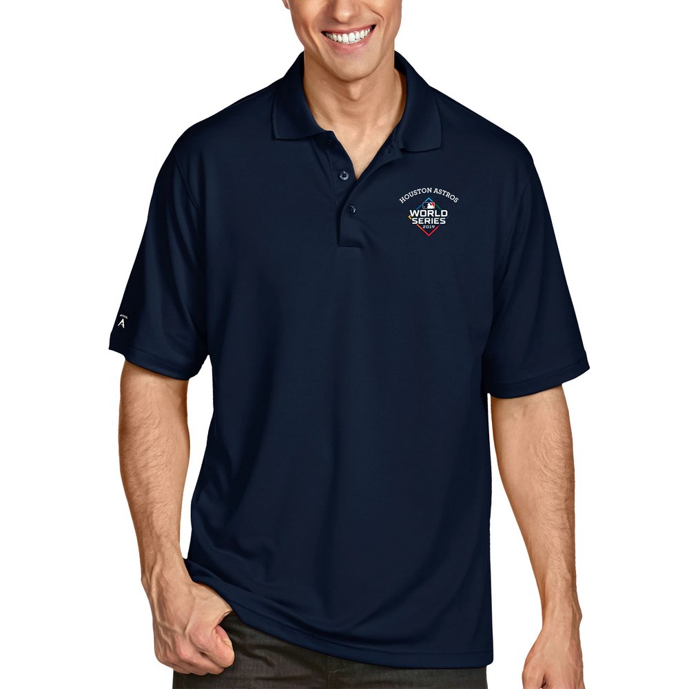 Houston Astros Antigua 2019 World Series Bound Pique Xtra-Lite Polo - Navy