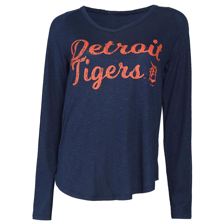 Detroit Tigers Concepts Sport Women's Composure Long Sleeve Top - Navy