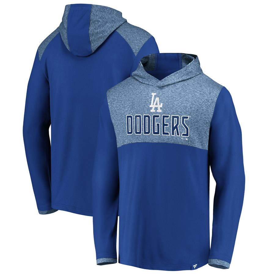 Los Angeles Dodgers Fanatics Branded Iconic Marbled Clutch Pullover Hoodie - Royal