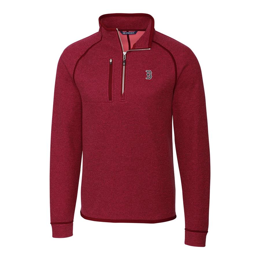 Boston Red Sox Cutter & Buck Mainsail Half-Zip Pullover Jacket - Red