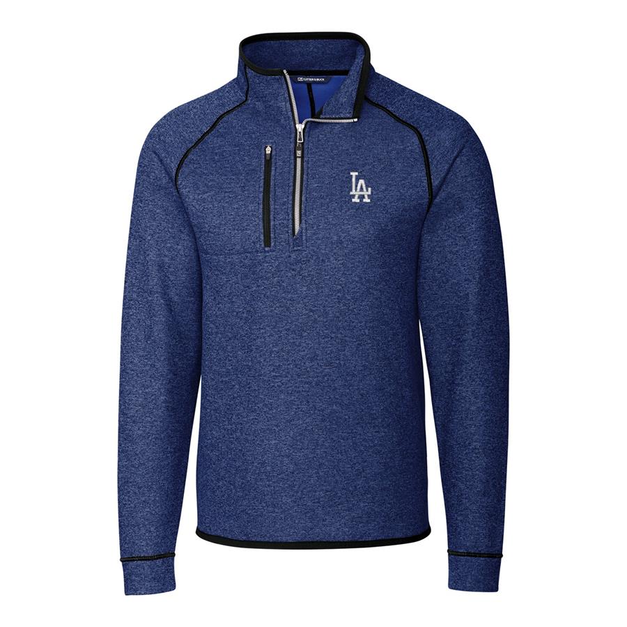Los Angeles Dodgers Cutter & Buck Mainsail Half-Zip Pullover Jacket - Royal