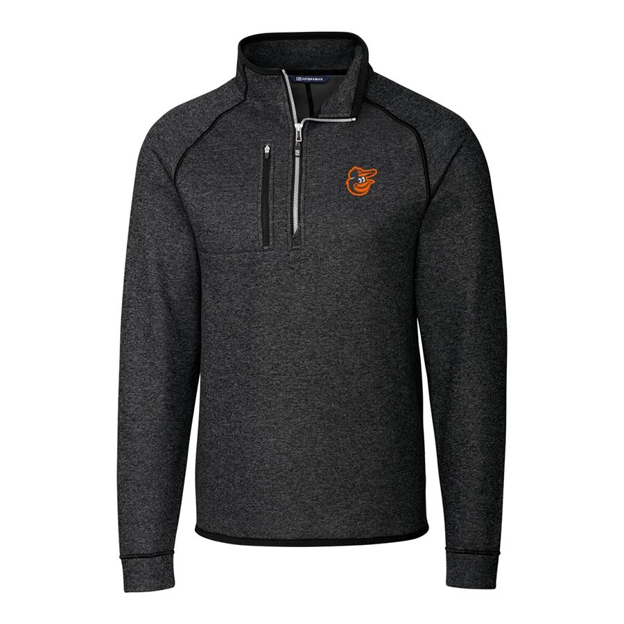 Baltimore Orioles Cutter & Buck Mainsail Half-Zip Pullover Jacket - Gray
