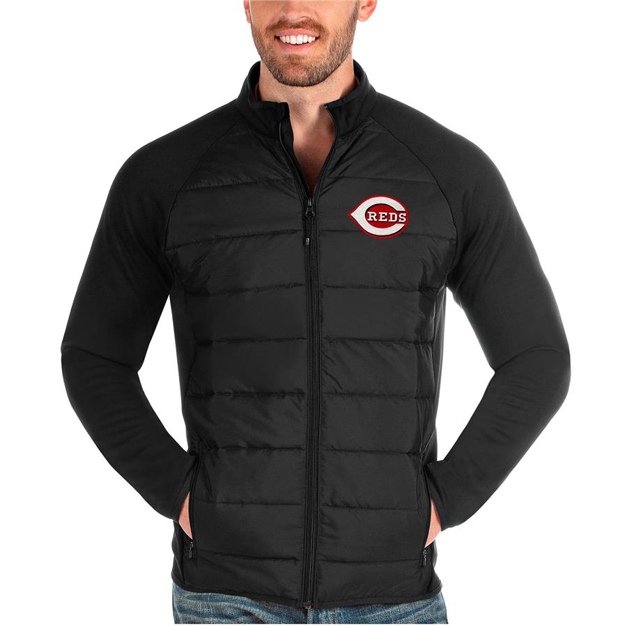 Cincinnati Reds Antigua Altitude Full-Zip Jacket - Black