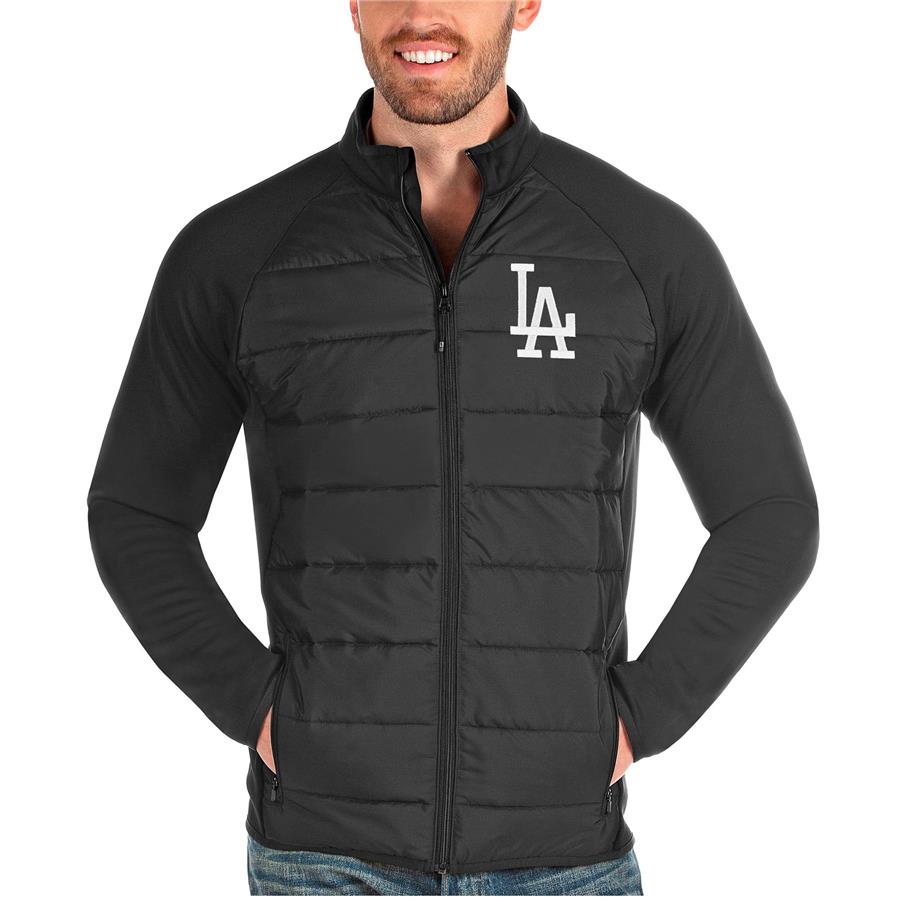 Los Angeles Dodgers Antigua Altitude Full-Zip Jacket - Charcoal
