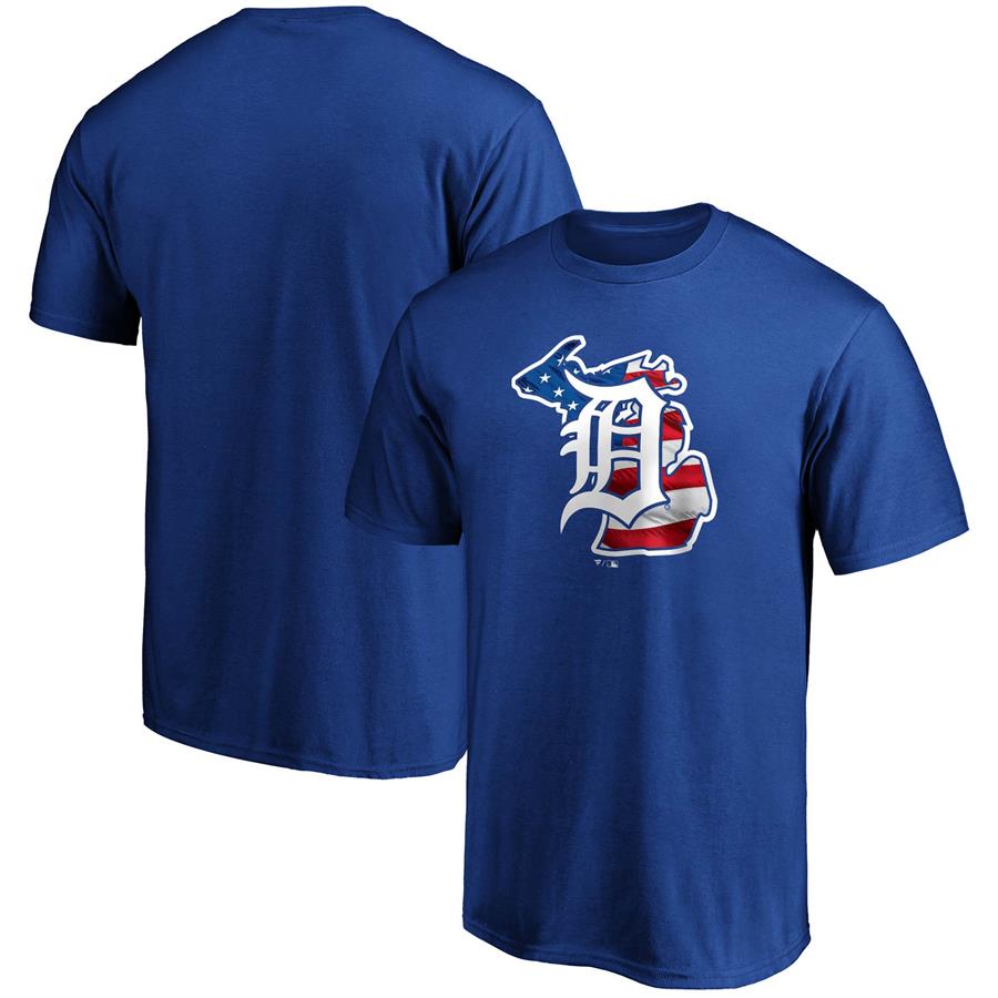 Detroit Tigers Fanatics Branded Banner State T-Shirt - Royal
