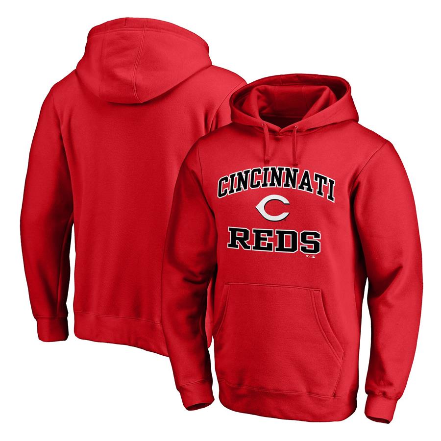 Cincinnati Reds Fanatics Branded Heart & Soul Pullover Hoodie - Red