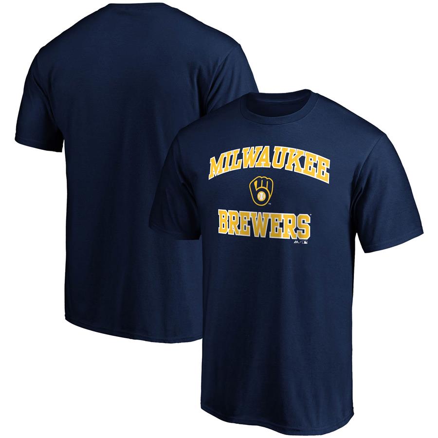 Milwaukee Brewers Fanatics Branded Heart & Soul T-Shirt - Navy