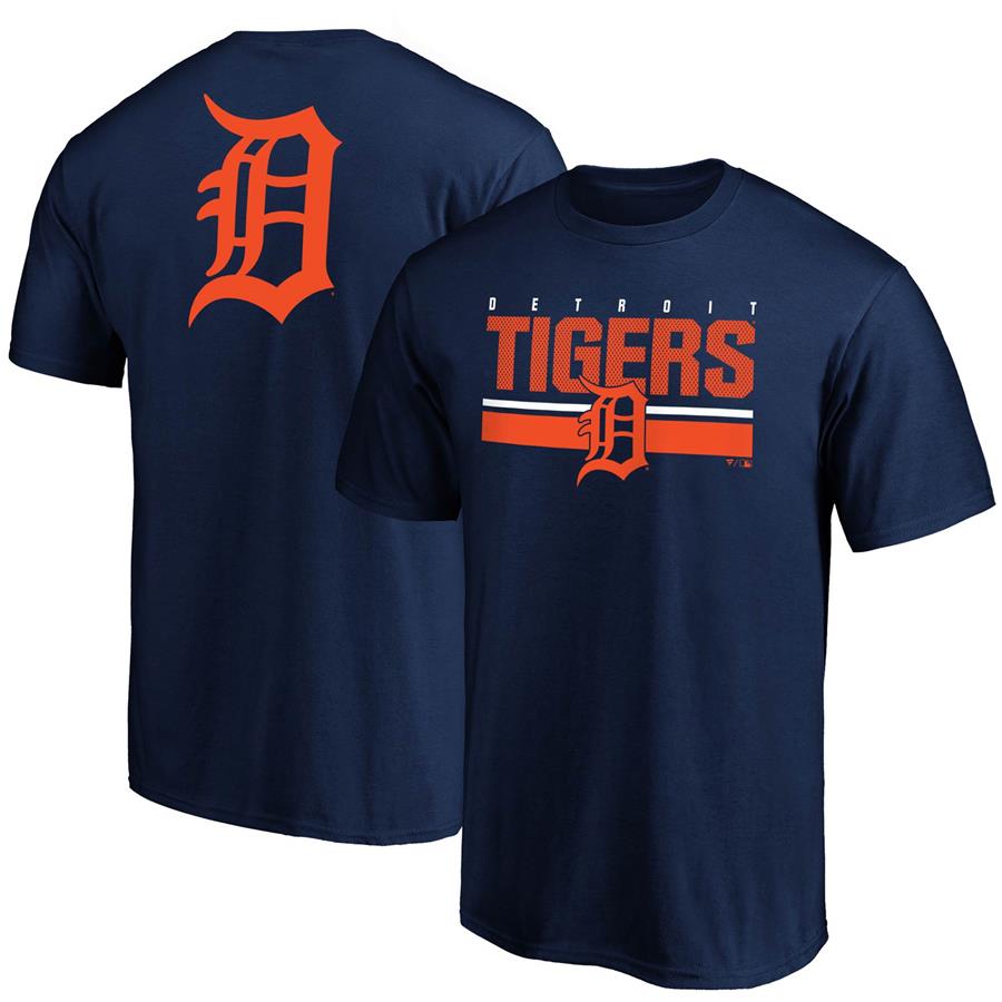 Detroit Tigers Fanatics Branded Team Logo End Game T-Shirt - Navy