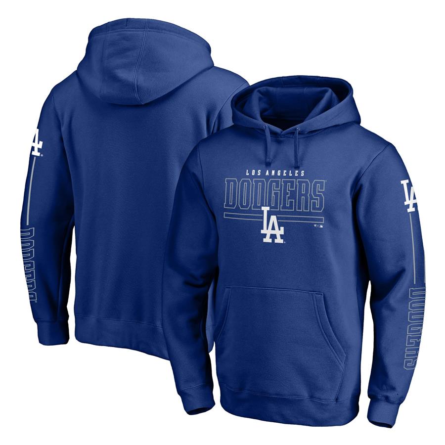 Los Angeles Dodgers Fanatics Branded Team Front Line Pullover Hoodie - Royal