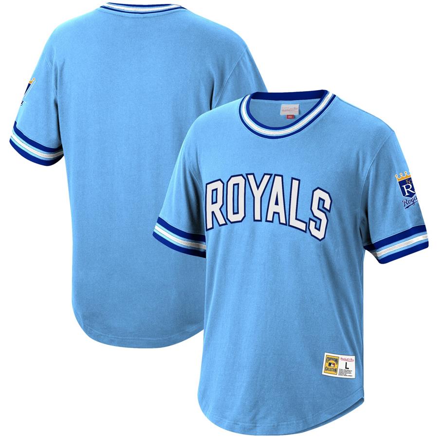 Kansas City Royals Mitchell & Ness Cooperstown Collection Wild Pitch Jersey T-Shirt - Light Blue